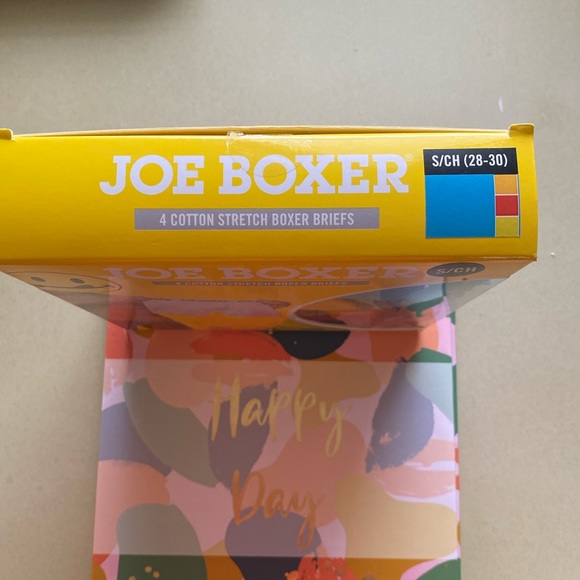 NIB joe boxer 4 cotton stretch boxer briefs size small (28-30) - Picture 4 of 5